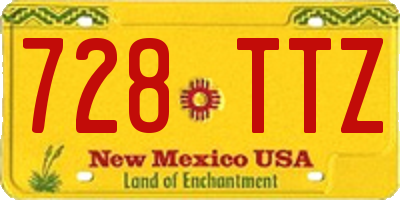NM license plate 728TTZ