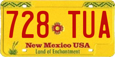 NM license plate 728TUA