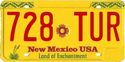 NM license plate 728TUR