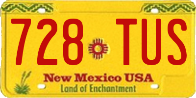 NM license plate 728TUS