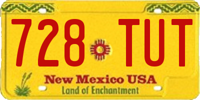 NM license plate 728TUT