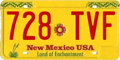 NM license plate 728TVF