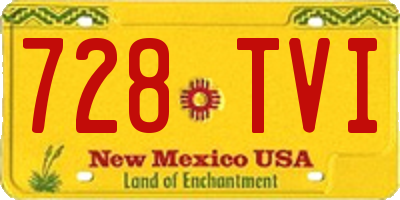 NM license plate 728TVI