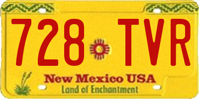NM license plate 728TVR