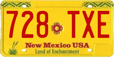 NM license plate 728TXE