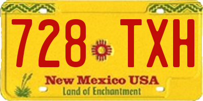 NM license plate 728TXH