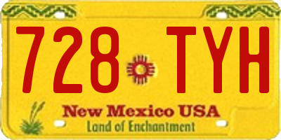 NM license plate 728TYH