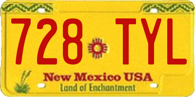 NM license plate 728TYL