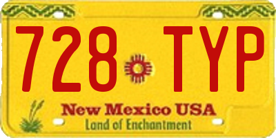 NM license plate 728TYP