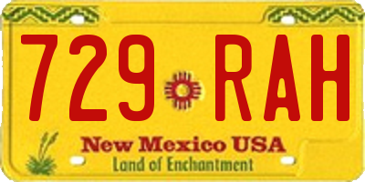 NM license plate 729RAH