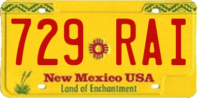 NM license plate 729RAI