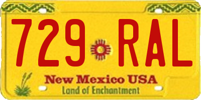 NM license plate 729RAL