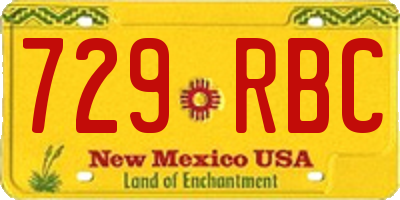 NM license plate 729RBC