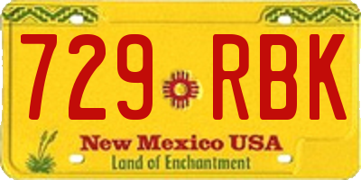 NM license plate 729RBK