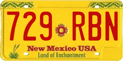 NM license plate 729RBN