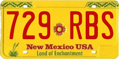 NM license plate 729RBS