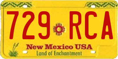 NM license plate 729RCA
