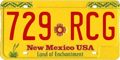 NM license plate 729RCG