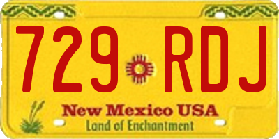 NM license plate 729RDJ