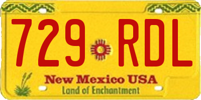 NM license plate 729RDL