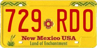 NM license plate 729RDO