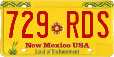 NM license plate 729RDS