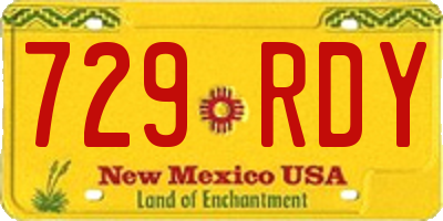 NM license plate 729RDY