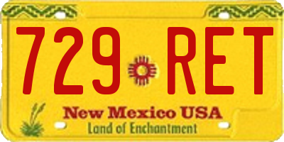 NM license plate 729RET