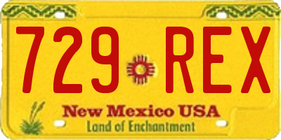 NM license plate 729REX