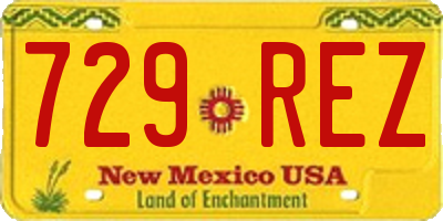 NM license plate 729REZ