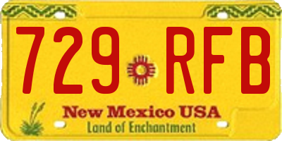 NM license plate 729RFB