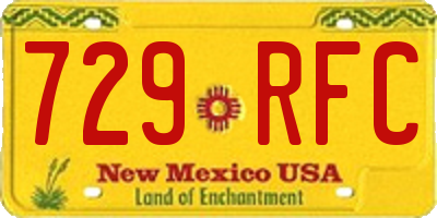 NM license plate 729RFC