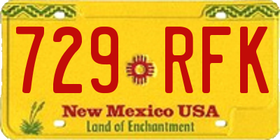 NM license plate 729RFK