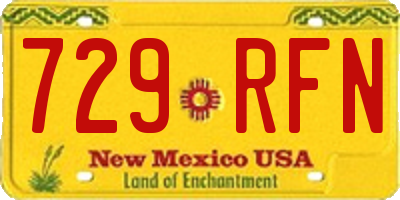 NM license plate 729RFN