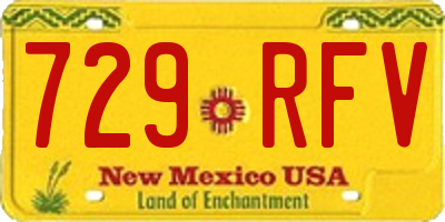 NM license plate 729RFV