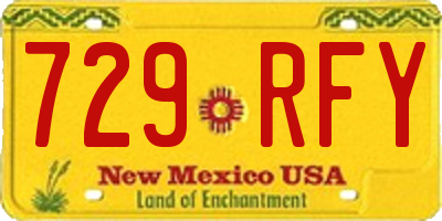 NM license plate 729RFY