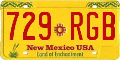 NM license plate 729RGB
