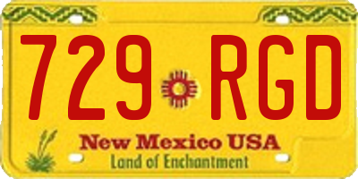 NM license plate 729RGD