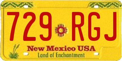 NM license plate 729RGJ