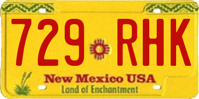 NM license plate 729RHK