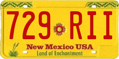 NM license plate 729RII