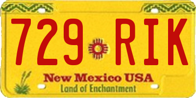 NM license plate 729RIK