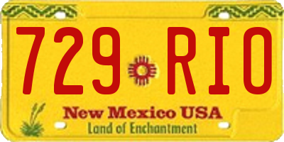 NM license plate 729RIO