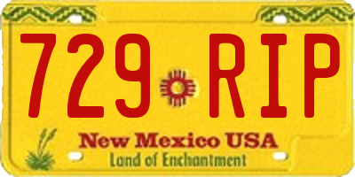 NM license plate 729RIP