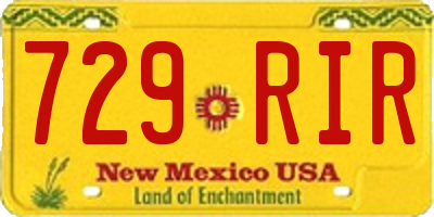 NM license plate 729RIR