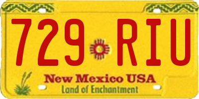 NM license plate 729RIU