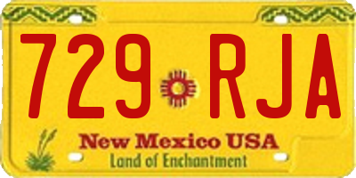 NM license plate 729RJA