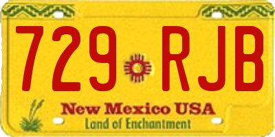 NM license plate 729RJB