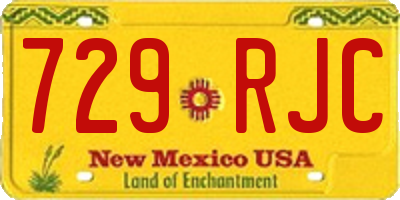 NM license plate 729RJC