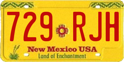 NM license plate 729RJH